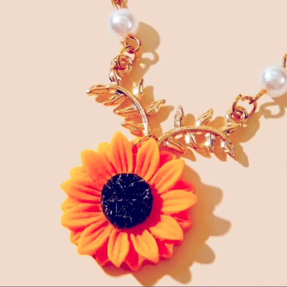 🌻SUNFLOWER CHAIN NECKLACE🌻